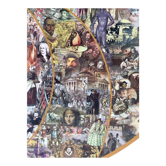 500 Piece Jigsaw Puzzle Millennium Time Tapestry 20.5" Circular Puzzle - Picture 5 of 8